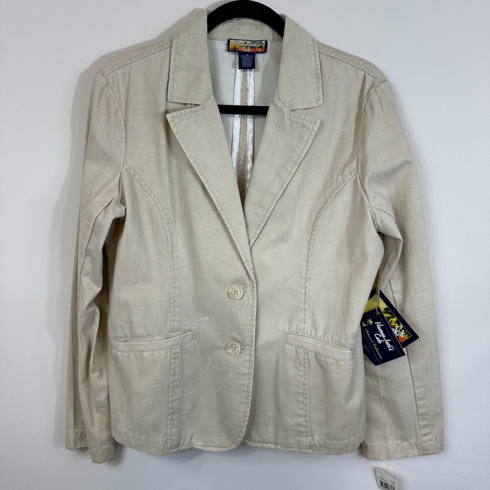 Y2K Cotton Blazer Women's Size 12 Sand NWT